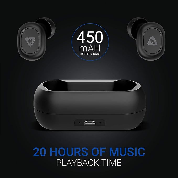 INSTAPLAY Power Shots Bluetooth Truly Wireless in Ear Earbuds with Mic (Black) INSTAPLAY Power Shots Bluetooth Truly Wireless in Ear Earbuds with Mic (Black)